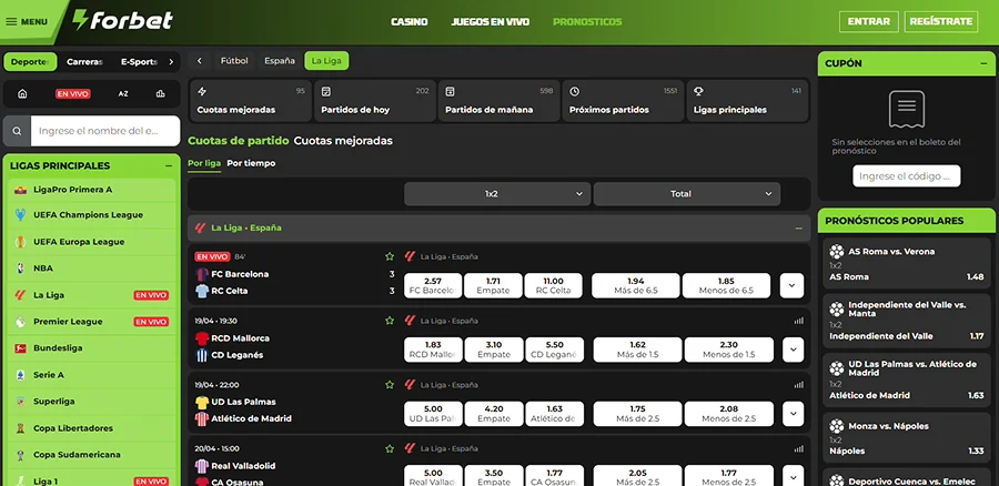 app Forbet Ecuador móvil